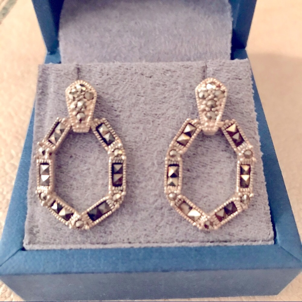 Sterling Silver Marcasite Earrings